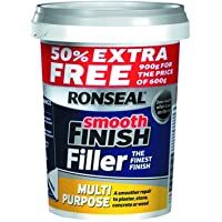 Ronseal 36545 - Multipropósito Acabado Liso Ready Mixed Filler Pared Con 50Percent Extra - Blanco